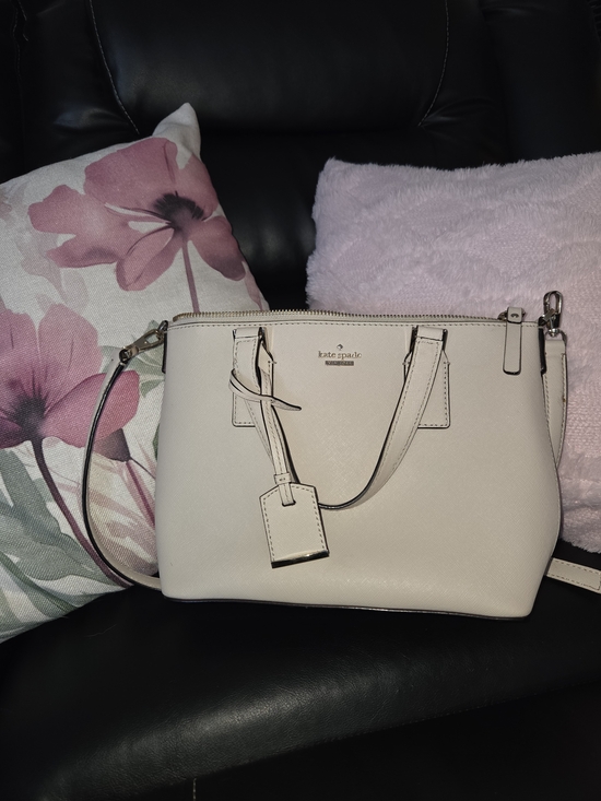 kate spade Handbags - Kate Spade Cream Saffiano Leather Satchel